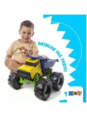 Caminhão de Brinquedo Caçambão Infantil Grande com Rodas Gigantes