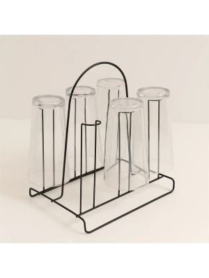 Suporte para Copos Azzo Preto 6 Lugares