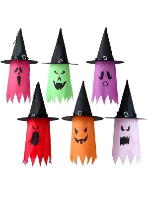 Chapéu Fantasma de Plástico para Fantasia Halloween Adulto e Infantil