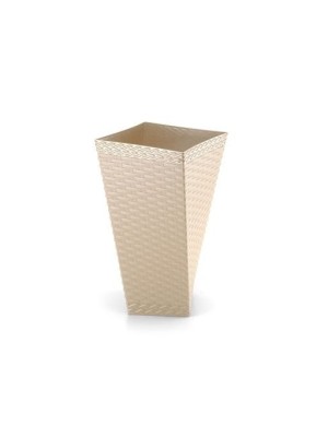 Vaso Twister Rattan 20L Palha Médio, Decorativo e Super Resistente