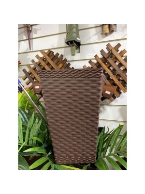 Vaso Twister Rattan Mini 1L Palha Delicadeza e Versatilidade para Plantas Pequenas