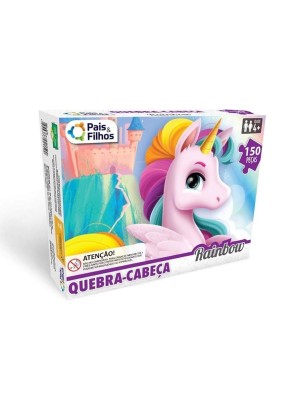 Quebra-Cabeça Rainbow Unicórnio 150 Peças Pais & Filhos