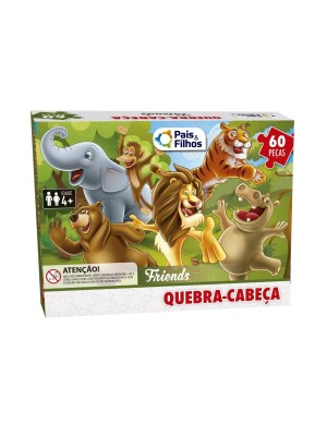 Quebra-Cabeça Friends Animais da Floresta 60 Peças Infantil – Pais & Filhos