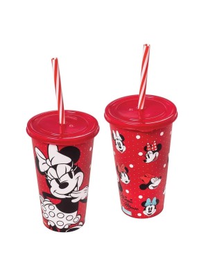 Compre Copo Minnie Mouse Rosa com Tampa e Canudo - Prático, Seguro e Divertido