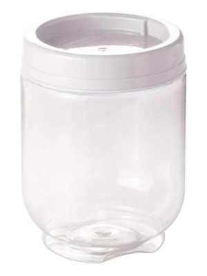 Pote Organizador Gire e Trave Plasútil 380ml com Tampa Hermética Empilhável para Temperos e Alimentos