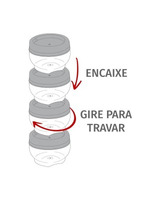 Pote Plasutil Rosca B4 300ml com Tampa Vedante – Plástico Livre de BPA