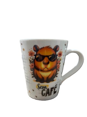 Caneca 290ml de Porcelana Pet Faixa – Estilo e Qualidade para Seu Café
