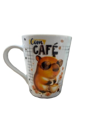 Caneca 290ml de Porcelana Pet Faixa – Estilo e Qualidade para Seu Café