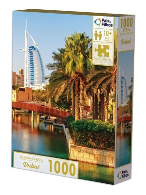 Quebra-cabeça Dubai 1000 Peças Pais & Filhos – Puzzle Educativo em Papel Cartão de Alta Definição