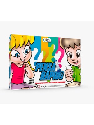 Jogo Pensa Rápido Pais & Filhos – 180 Cartas e Ampulheta para 2 a 6 Jogadores
