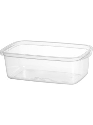 Pote Retangular Alto Volare 3 Litros Plástico Transparente com Tampa para Armazenamento de Alimentos, Cozinha, Geladeira e Freezer  