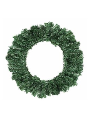 Guirlanda Decorativa Natalina Verde Tradicional para Decoração de Porta, Parede, Vitrines e Ambientes Festivos