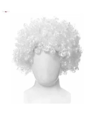 Peruca Papai Noel 100g Fibra Sintética Branca Fantasia Natalina Adulto