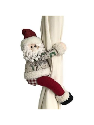 Boneco de Cortina Natalino 20x37cm – Enfeite Decorativo de Natal Temático para Janelas e Salas