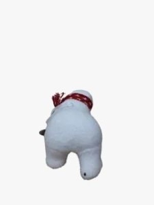 Enfeite Urso Polar 11,5x6,3x7,5cm Blanc – Decoração Natalina de Inverno para Mesa, Aparador ou Vitrine