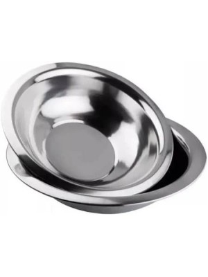 Tigela Inox 19cm Bowl de Aço Inoxidável Multiuso para Cozinha, Saladas e Massas – Durável, Higiênica e de Fácil Limpeza