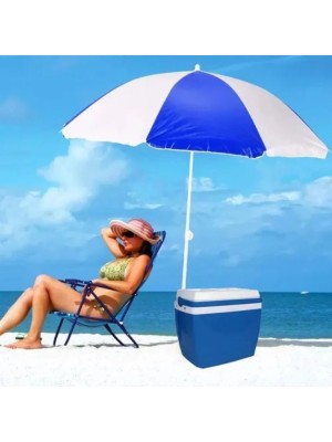 Guarda-Sol de Oxford 170cm Dobrável com Haste Metálica Reforçada para Praia, Piscina e Jardim – Proteção Solar e Alta Durabilidade