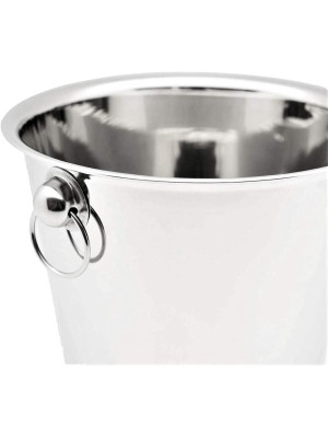 Balde de Gelo 5L Alumínio Polido Balde Térmico para Bebidas, Champanhe, Cerveja e Vinho, Ideal para Festas, Churrascos e Eventos
