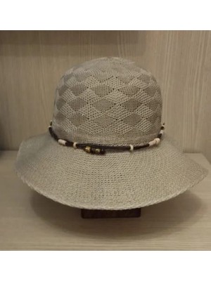 Chapéu de Palha Feminino Fashion com Aba Larga e Cordão Decorativo – Estilo Praia, Verão e Casual