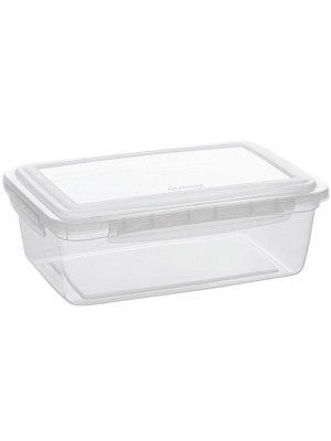 Pote com Trava 450ml – Plástico Transparente, Vedação com Travas Laterais, Ideal para Lanches, Porções, Geladeira, Freezer e Transporte de Alimentos