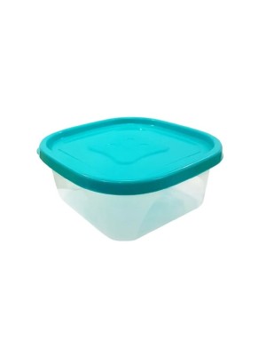 Pote Quadrado Médio 690ml – Pote Transparente com Tampa, Ideal para Porções, Lanches, Freezer, Geladeira e Organização da Cozinha