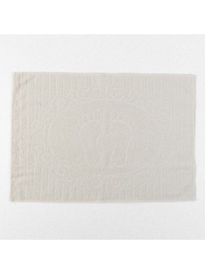 Toalha Piso Formosa 70x50cm Marfim Antiderrapante, Macia e Super Absorvente para Banheiro