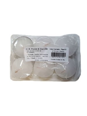 Vela Rechaud 18g 3,7x3,0cm Branca Kit com 6 Unidades – Iluminação Duradoura para Fondue, Aromatizadores e Decoração