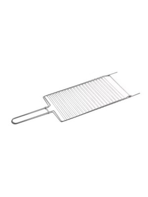 Grelha Cromada Chrome Média 61x21cm para Churrasco, Aço Cromado Resistente, Ideal para Carnes, Frangos, Peixes e Legumes, Alta Durabilidade
