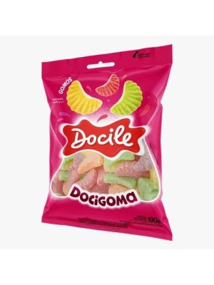 Docigoma Gomos Sortido 190g Docile – Balas de Goma Macias Frutadas e Coloridas para Festas, Lembrancinhas 