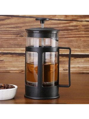 Cafeteira Prensa Francesa 300ml em Vidro Borossilicato – French Press para Café, Chá e Infusões com Filtro em Inox