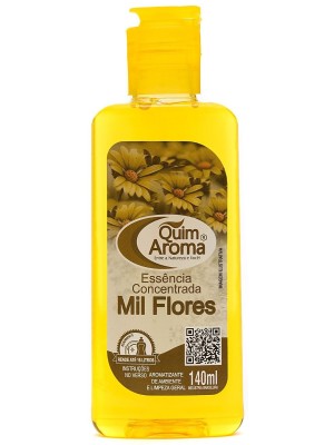 Essência Concentrada Mil Flores 140ml Quim Aroma – Fragrância Floral Intensa para Aromatizar Ambientes, Limpeza Perfumada e Artesanato