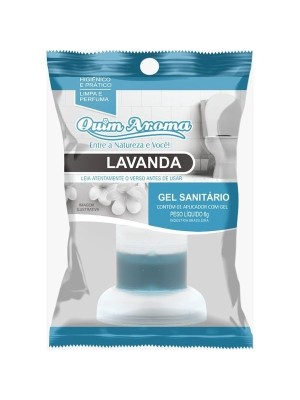 Gel Sanitário Lavanda 6g Quim Aroma – Aplicador Prático que Limpa, Perfuma e Mantém o Vaso Sanitário Cheiroso com Aroma Suave de Lavanda