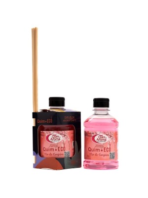 Difusor Aromatizante Flor de Cerejeira 250ml QCheirin com Varetas – Aroma Suave, Floral e Duradouro para Ambientes Aconchegantes