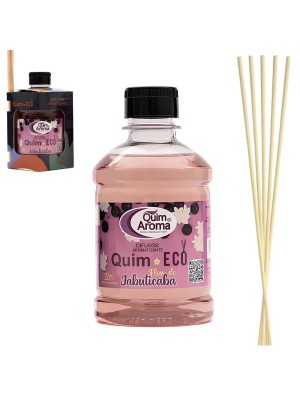 Difusor Aromatizante Flor de Jabuticaba 250ml QCheirin com Varetas – Aroma Frutal, Delicado e Duradouro para Ambientes Aconchegantes