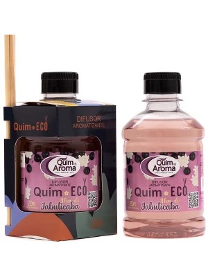 Difusor Aromatizante Flor de Jabuticaba 250ml QCheirin com Varetas – Aroma Frutal, Delicado e Duradouro para Ambientes Aconchegantes