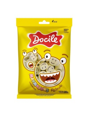MARSHMALLOW RECHEADOS CARINHAS 220G UN. DOCILE