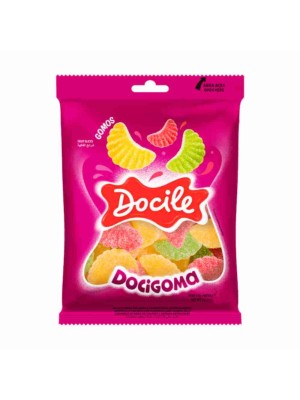 Docigoma Gomos Sortido 190g Docile – Balas de Goma Macias Frutadas e Coloridas para Festas, Lembrancinhas 