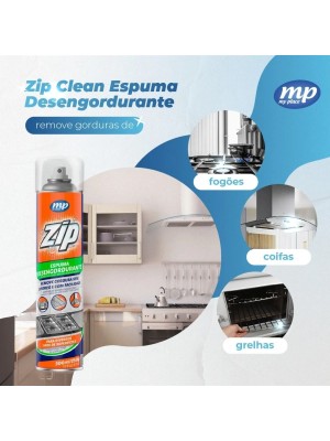 Espuma Desengordurante 300ml Spray Zip My Place Remove Gordura Pesada para Fogão Coifa e Grelha