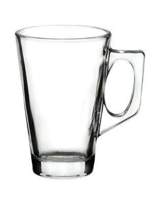 Caneca Paradise 250ml em Vidro Transparente Conjunto com 3 Peças Ideal para Café Chá e Bebidas Quentes