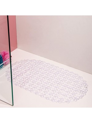 Tapete Antiderrapante Bolinha 63x34cm com Ventosas para Box Banheiro Cozinha e Áreas Molhadas