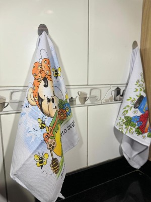 Pano de Copa Estampado 40x70cm Absorvente Decorativo para Cozinha Uso Diário