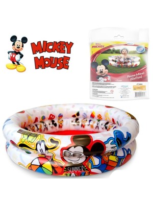 Piscina infantil 37L Mickey 65x17cm inflável para bebê e crianças pequenas