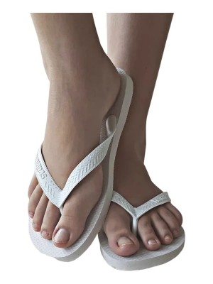 Havaianas Top Branco 33/34 Original Confortável com Sola Grossa Antiderrapante para Uso Diário