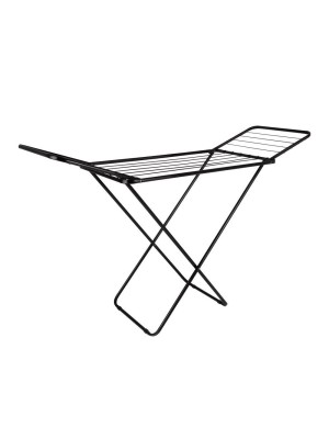 VARAL DE CHÃO COM ABAS AÇO PRETO SLIM UN. MOR