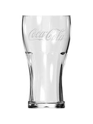Copo de Vidro Coca Contour Cristal 470ml Modelo Original com Logo em Alto-Relevo, Vidro Resistente e Design Clássico para Refrigerante, Drinks e Sucos