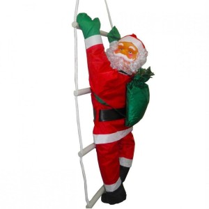 PAPAI NOEL NA ESCADA 1PC 50CM UN. MULTIART