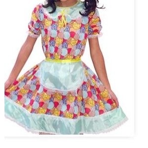 VESTIDO MOCINHA S/ BERMUDA C/ AVENTAL TAM M. UN. BELLA FESTA