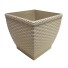 VASO CACHEPO RATTAN QUADRADO PALHA 11X10,5CM UN.