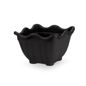 VASO FLOR QUADRADO MEDIO PRETO 4L 25X25X17,5CM UN. INJEPLASTEC