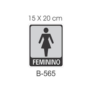 PLACA SANITARIO FEMININO 15X20CM UN.